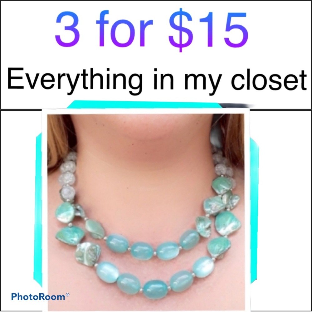MUST BUNDLE Beautiful Green Double Strand Necklace
